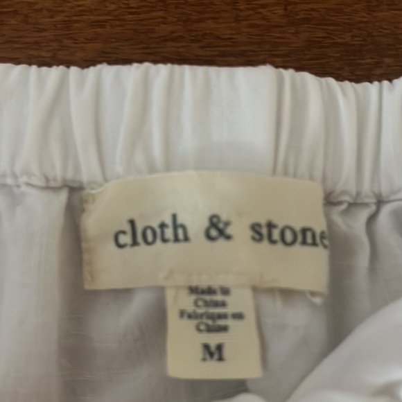 Anthropologie Cloth & Stone Sundays Off The Shoulder Top White - Picture 5 of 11